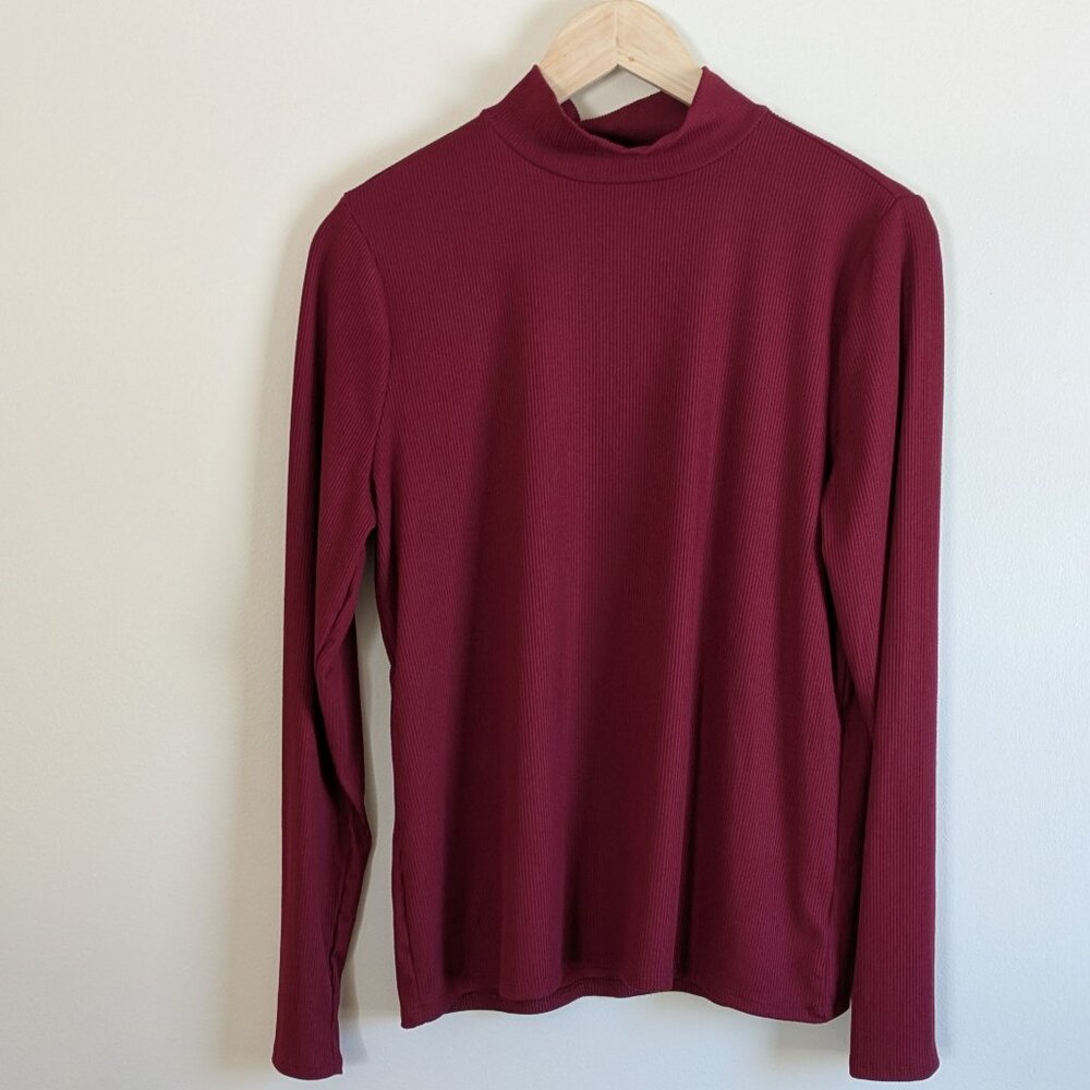 Unbranded Ribbed Mock Neck Top